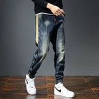 Elastic Man Cowboy Pants Stretch Y2k Vintage Designer Trousers 90s Streetwear Stacked Wide Leg Soft Denim Original Jeans for Men
