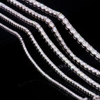 100% Real Moissanite Tennis Bracelet 925 Sterling Silver Plated 18K Gold with GRA Bracelet for Women Man Sparkling Party Jewelry