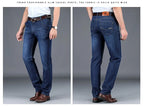 JEEP SPIRIT spring summer men's straight jeans casual loose mid-waist trousers all-match fashion business elastic denim pants