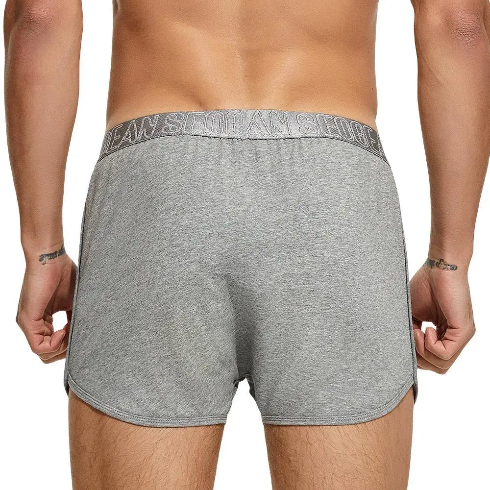 SEOBEAN Cotton Men's Boxer Shorts Loungewear Underwear Loose Fit Underpants Sleepwear Shorts Boxers for Men