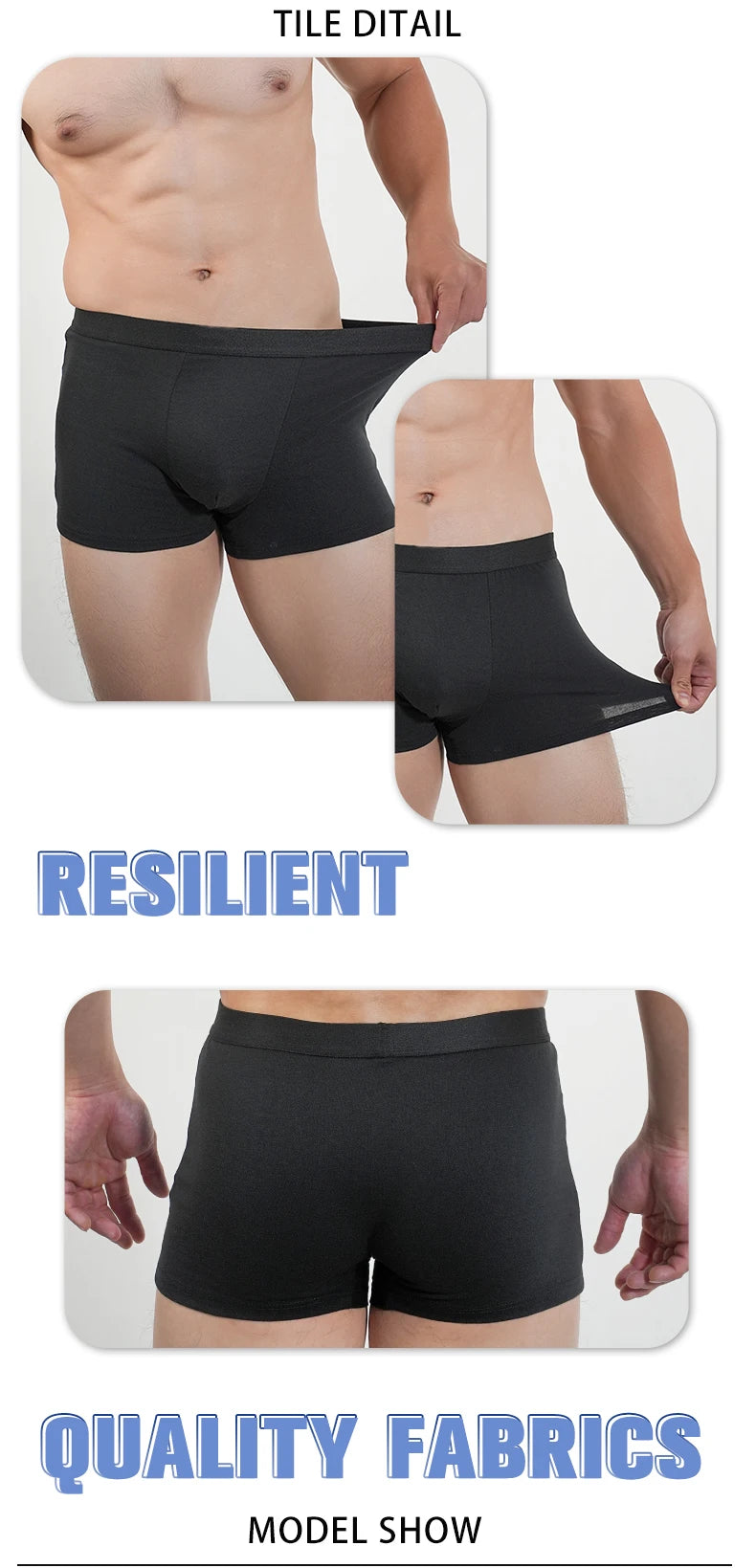 4Pcs Mens Plus Size Underwear Cotton Boxers Briefs Man Breathable Underpants Teenagers Comfortable Solid Shorts Boxers Hombre