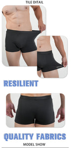 4Pcs Mens Plus Size Underwear Cotton Boxers Briefs Man Breathable Underpants Teenagers Comfortable Solid Shorts Boxers Hombre