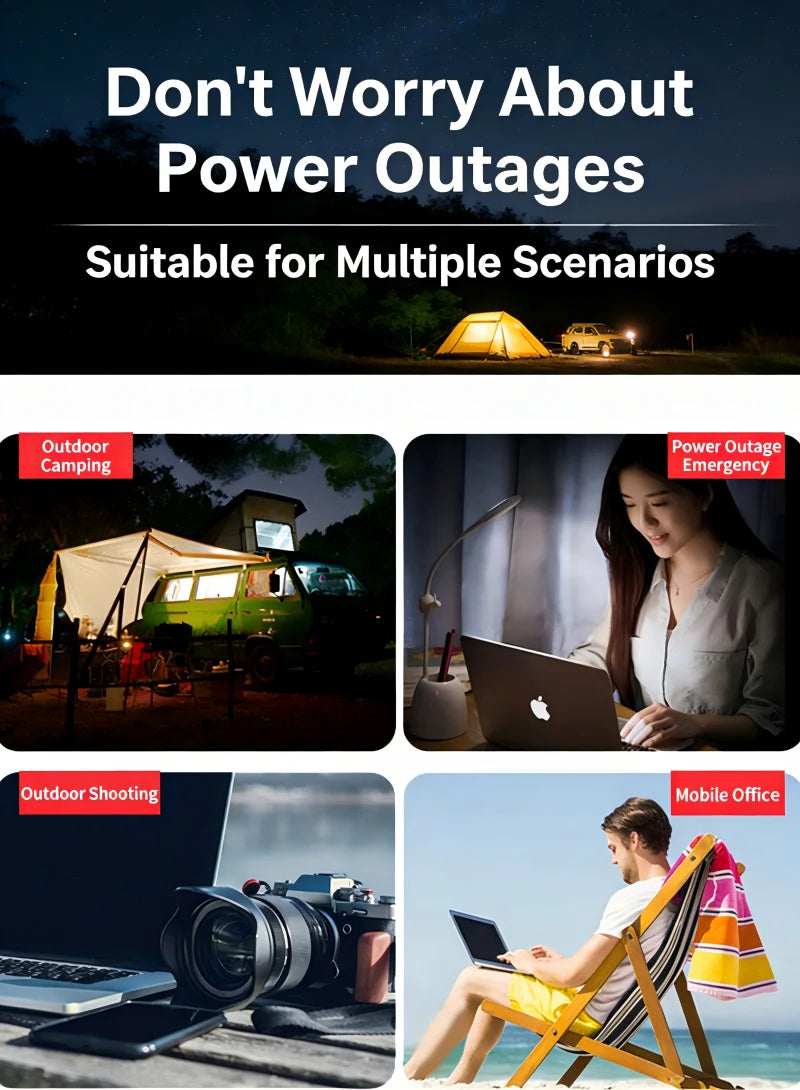 300W Portable Power Station with High quality lithium ion battery, 270Wh Solar Generator for Home & Outdoor Emergencies