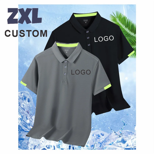 ZXL Quick-drying Sports Polo Shirt Custom Logo  Company Brand Design Print Embroidery Breathable Lapel Short Sleeve Polo Shirts