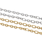1Meter/Pack 304 Stainless Steel Knot Gold Steel Color Handmade Chains for DIY Necklace Bracelets Jewelry Making Accessories