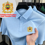 Morocco Coat Of Arms Print Polo Shirts Male Basic Short Sleeve Tops Summer Comfortable Lapel T-Shirt Casual Sporty Mens Clothes