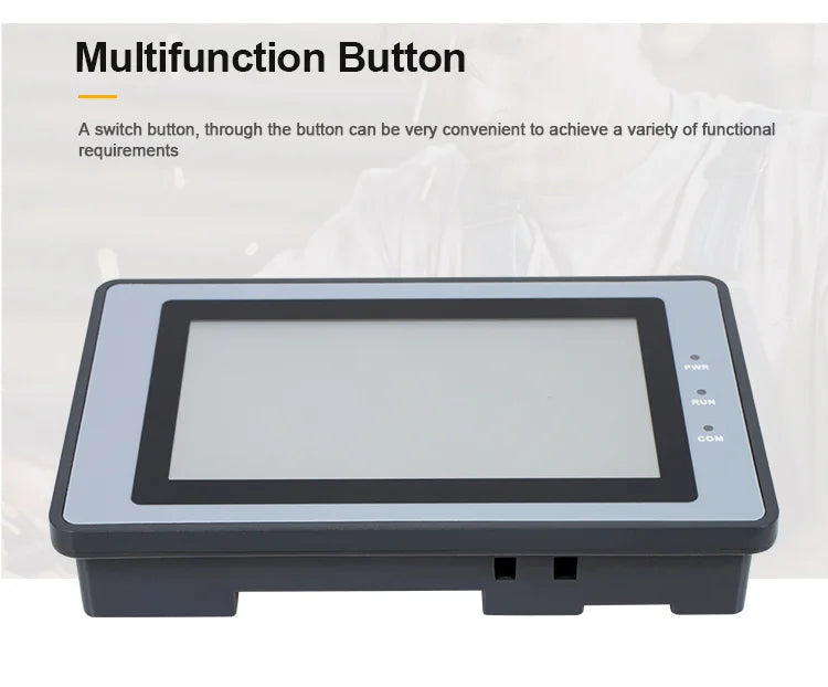 Huaqingjun 4.3 Inch LCD Touch Screen Ethernet RS485 232 Communication DC19-30V LAN RJ45 HMI for PLC