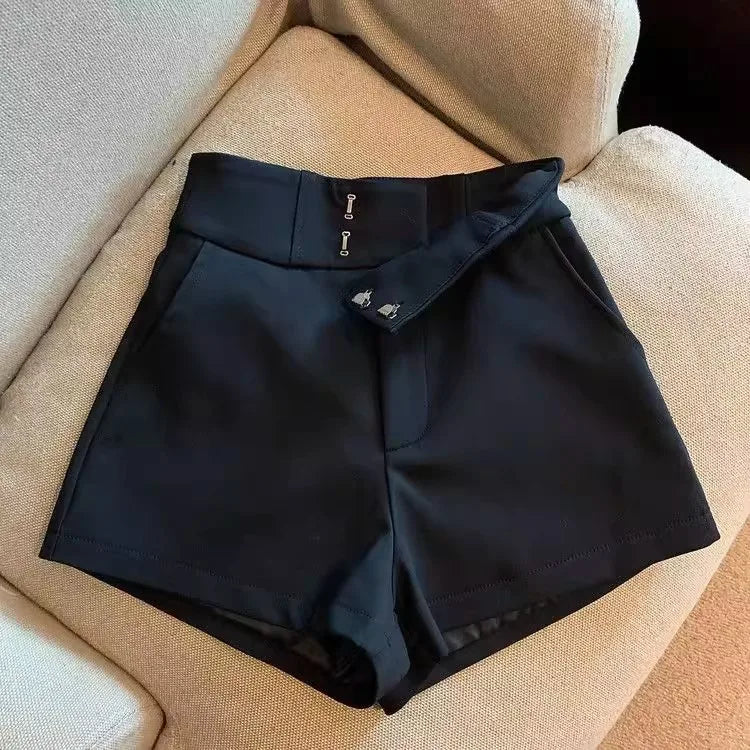 Women Sexy Shorts Mooyufon Black Shorts Women Harajuku Elegance High Waisted Shorts A Line Slim Casual Hot Girl Straight Pants