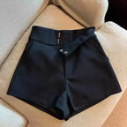 Women Sexy Shorts Mooyufon Black Shorts Women Harajuku Elegance High Waisted Shorts A Line Slim Casual Hot Girl Straight Pants