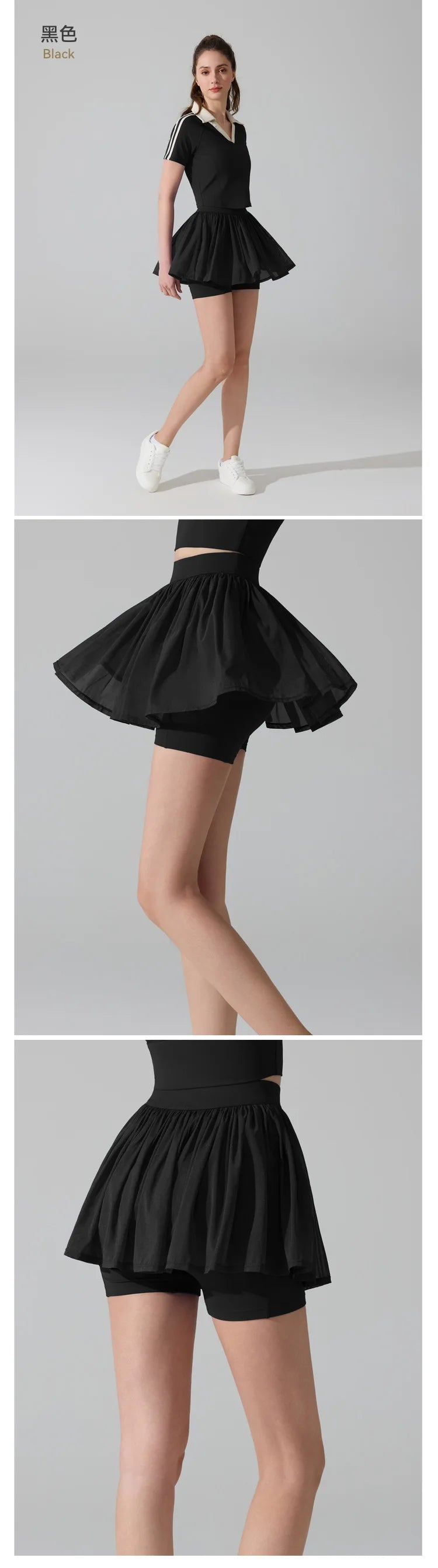 Fashion Mesh Pleated Sports Skirt Anti-Peek Short Skirt Running Fitness Badminton Tennis Skirt Sexy Clothes For Women