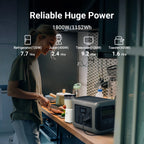 ALLPOWERS R1500 Portable Power Station 1152Wh LiFePO4 Battery 1800W (3000W Peak) AC Output Solar Generator for Outdoor Home Use