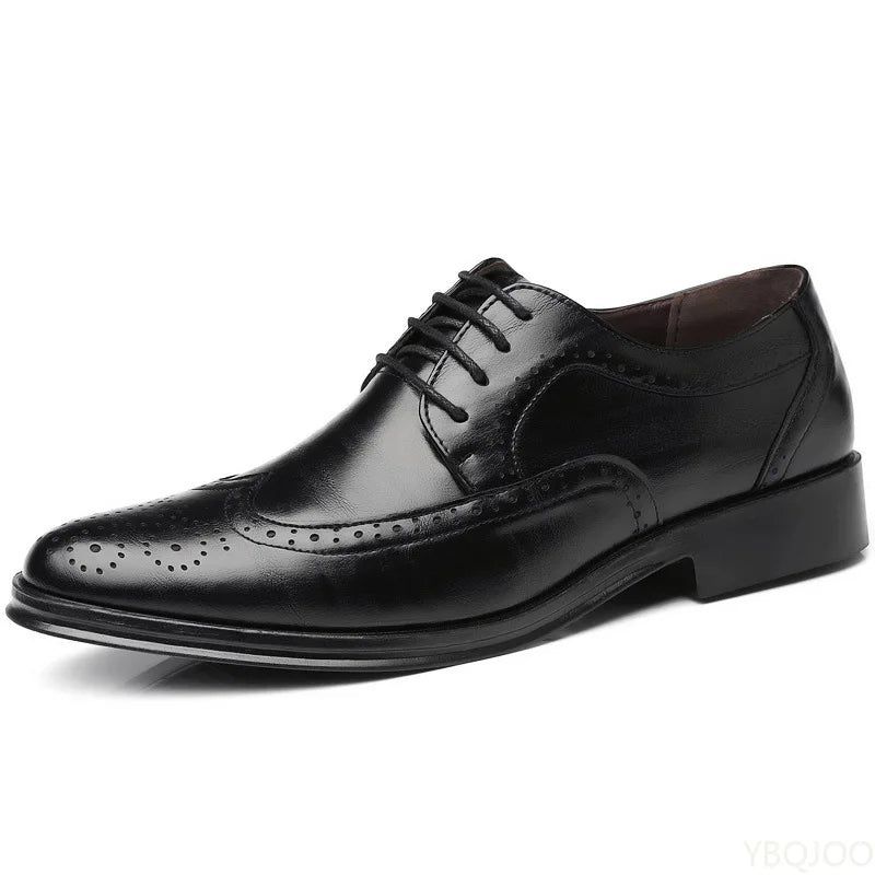 Large size fashionable men's office formal shoes low cut daily comfortable pointed multifunctional men's wedding men's shoes