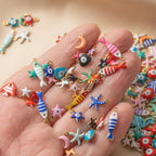20pcs Stainless Steel Enamel Charms Mixed Moon Star Cross Fish Animal Charm Pendant DIY for Necklace Bracelet Jewelry Making