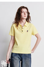 TOYOUTH Women Polo Shirt 2026 Summer New Breathable Short Sleeve Versatile Pullover Tops