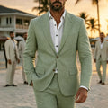 2 Pieces Lightweight Linen Suit Separates Jacket with Pants for Men Summer Wedding Groom Tuxedo Vestidos Madre Del Novio 2026