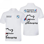 BMW Men's 2025 New Lapel Short Sleeve T-Shirt BMW Modified Car Culture Car Lovers Printed Men's and Women's Same Polo Shirt Top