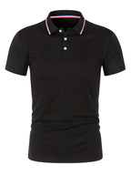 2025 Hot Sale Men's Summer Casual Breathable Comfortable Polo Shirt Men's Solid Color High Quality Short Sleeve T-Shirt