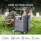 Portable Power Station With Lifepo4 Battery Large Capacity Solar Generator For Home Backup Outdoor Camping And Emergency Use
