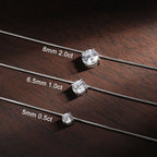 KNOBSPIN D VVS1 Moissanite Pandent Necklace s925 Sterling Silver Plated 18k White Gold GRA Certified Dainty Necklaces for Women