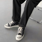 Spring Summer New Fashion Men's Korean Striped 2-piece Set Suits Blazers Pants Casual Trendy Straight Business Suit Male Sets