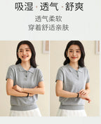 100% Cotton Women POLO Collar Casual Top T-shirt luxury designer clothing woman plus size clearance sale