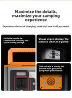 2026 500W Portable Outdoor Emergency Power Station CE Certified Travel Energy Storage Box Household Backup Power Supply