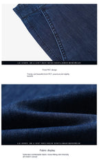 2026 Brand High Lyocell  Men's Fit Straight Lightweight Cotton Stretch Denim Business Casual High Waist Thin Light Grey Jeans