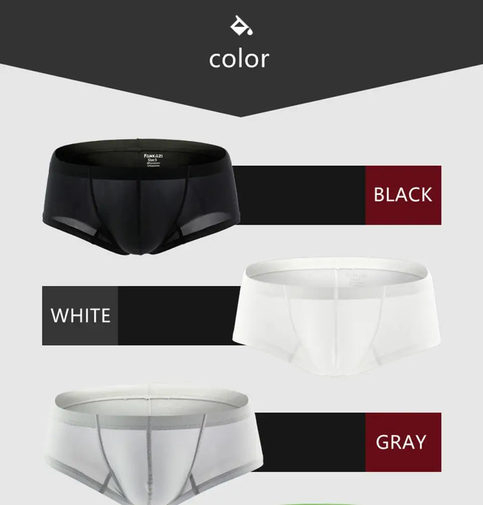 Men's Boxers Low-rise Ice Silk Underpants Men Small Boxer Shorts Sexy Underwear Men Panties Boxer Briefs