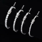 100% Real Moissanite Tennis Bracelet 925 Sterling Silver Plated 18K Gold with GRA Bracelet for Women Man Sparkling Party Jewelry