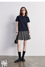 TOYOUTH Women Polo Shirt 2026 Summer New Breathable Short Sleeve Versatile Pullover Tops