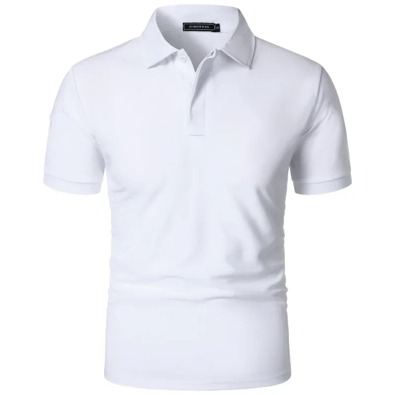 New Mens Short Sleeve T Shirt Sports Tennis Polo Shirt Summer Oversized Breathable Shirts Button Moisture-Wicking Streetwear