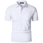 New Mens Short Sleeve T Shirt Sports Tennis Polo Shirt Summer Oversized Breathable Shirts Button Moisture-Wicking Streetwear