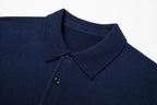 Men's 100% Mink Cashmere Large Size Sweaters Autumn Winter Solid POLO-neck Casual Knit Pullovers Long Sleeve Warm Jumper to