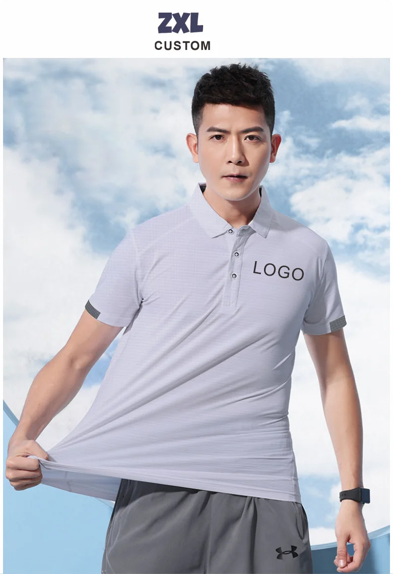 ZXL Quick-drying Sports Polo Shirt Custom Logo  Company Brand Design Print Embroidery Breathable Lapel Short Sleeve Polo Shirts