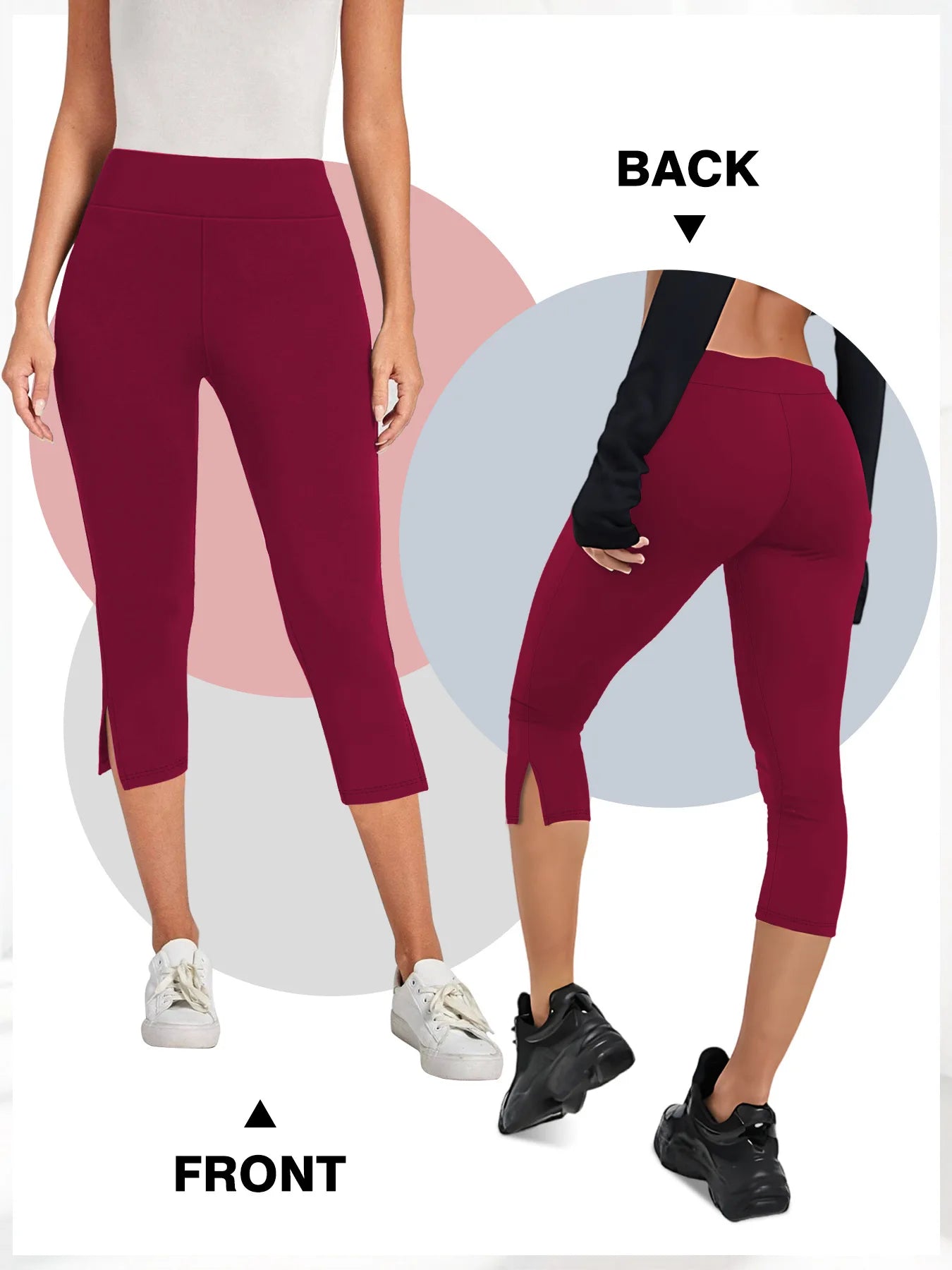 Women's High-Waisted Seven-Point Leggings Summer Thin Stretchy Fitness Sports Yoga Pants Wearable Outdoor