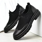 2026 New Men's Soft Leather Shoes Sandals Business British Style Groom Wedding Suit Perforated Breathable Anti-Slip