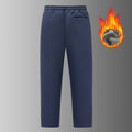 Winter and autumn thick fleece jogging pants for men, casual pants, straight-leg fleece long pants, high-quality, European size