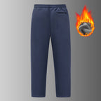 Winter and autumn thick fleece jogging pants for men, casual pants, straight-leg fleece long pants, high-quality, European size