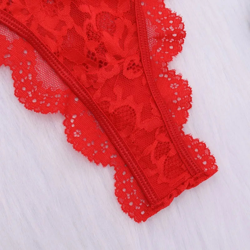 Tornova Sexy Lace Lingerie Suit for Women Mesh See-through Sexy Interesting Lingerie Two-Piece Ladies Body Shaping Underwear Set