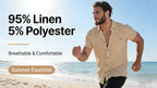 Men's Linen Blend Short Sleeve Button Down Shirt Casual Beach Top with Chest Pocket Breathable Lightweight Summer Shirts for Men