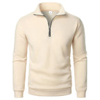 2026 Autumn Men's Zipper Pullover Turtlenecks Warm Sweaters Solid Color Long Sleeved Fashion Male Casual Daily Sweatshirt Top