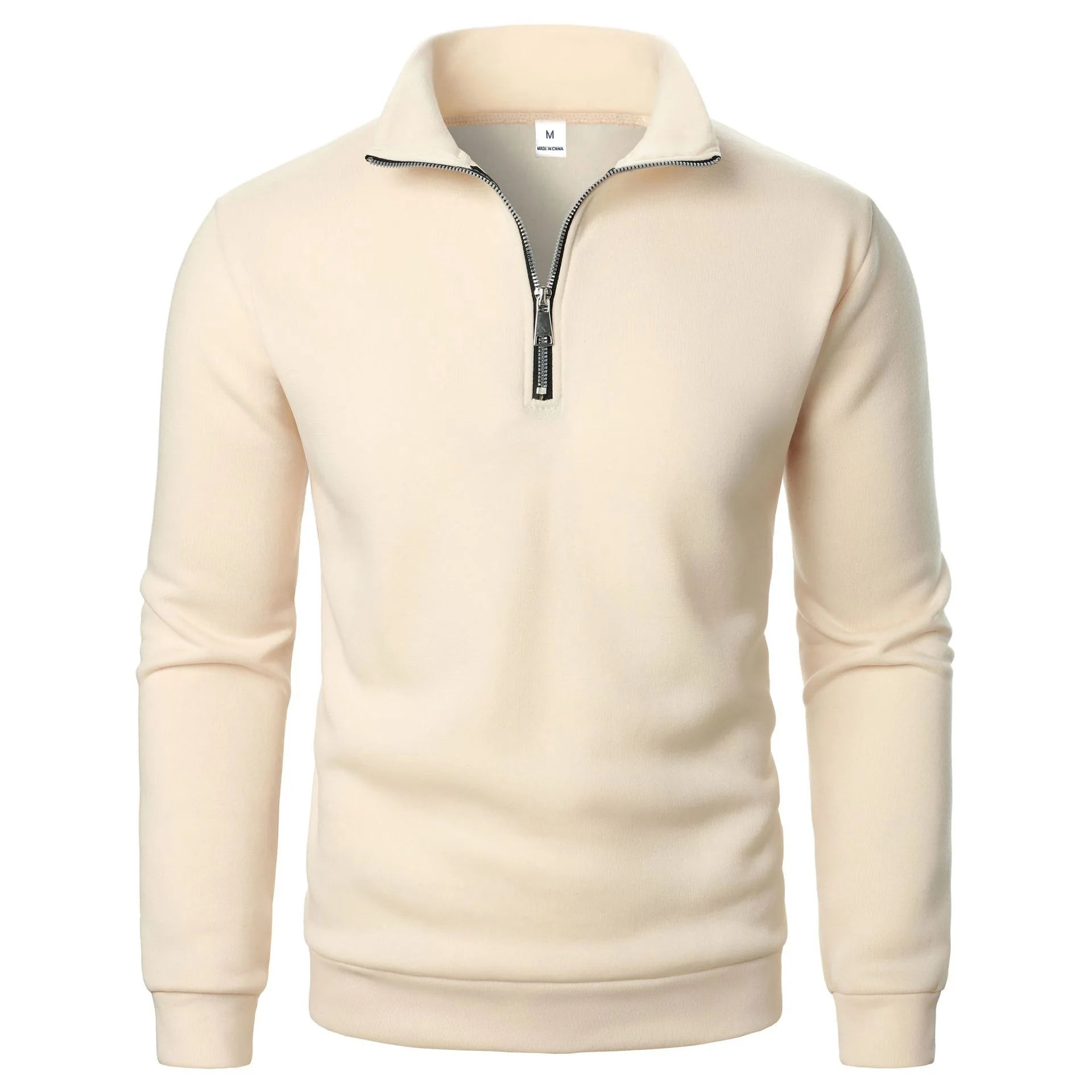 2026 Autumn Men's Zipper Pullover Turtlenecks Warm Sweaters Solid Color Long Sleeved Fashion Male Casual Daily Sweatshirt Top