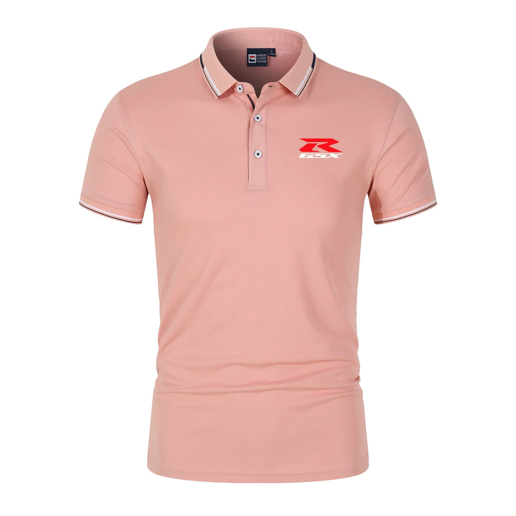 Men'S Summer Casual Breathable Comfortable Polo Shirt Solid Color High Quality Short Sleeve T-Shirt For GSXR GSX-R