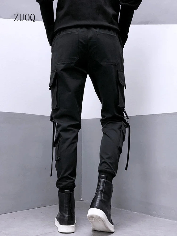 New 2025 Black Cargo Pants Men Summer Hip Hop Streetwear Harajuku Pockets Harem Trousers Joggers Pant Man and Women
