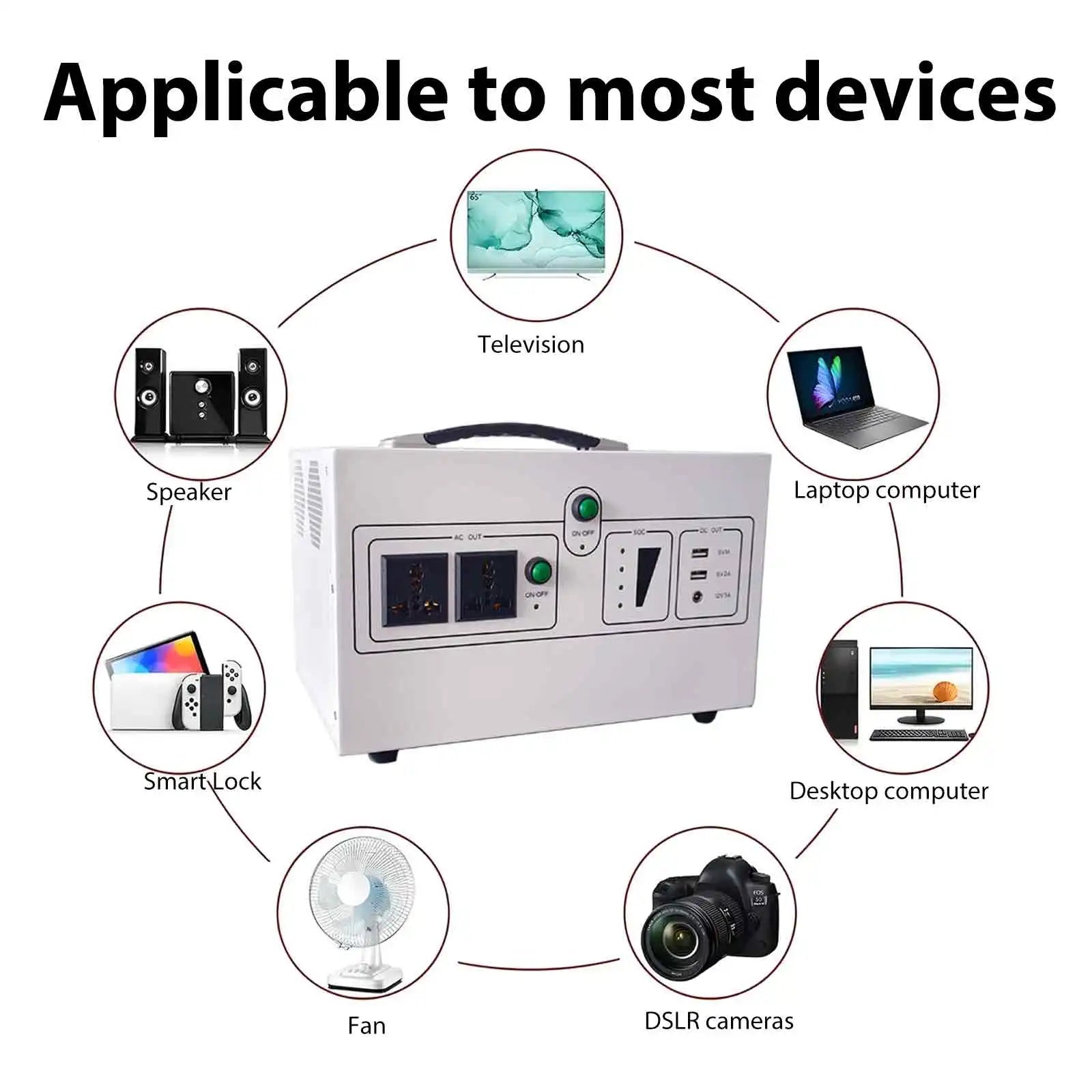 Outdoor Emergency Portable Solar Power Electric Generator Portable Power Station 1000W 2000W 3000W