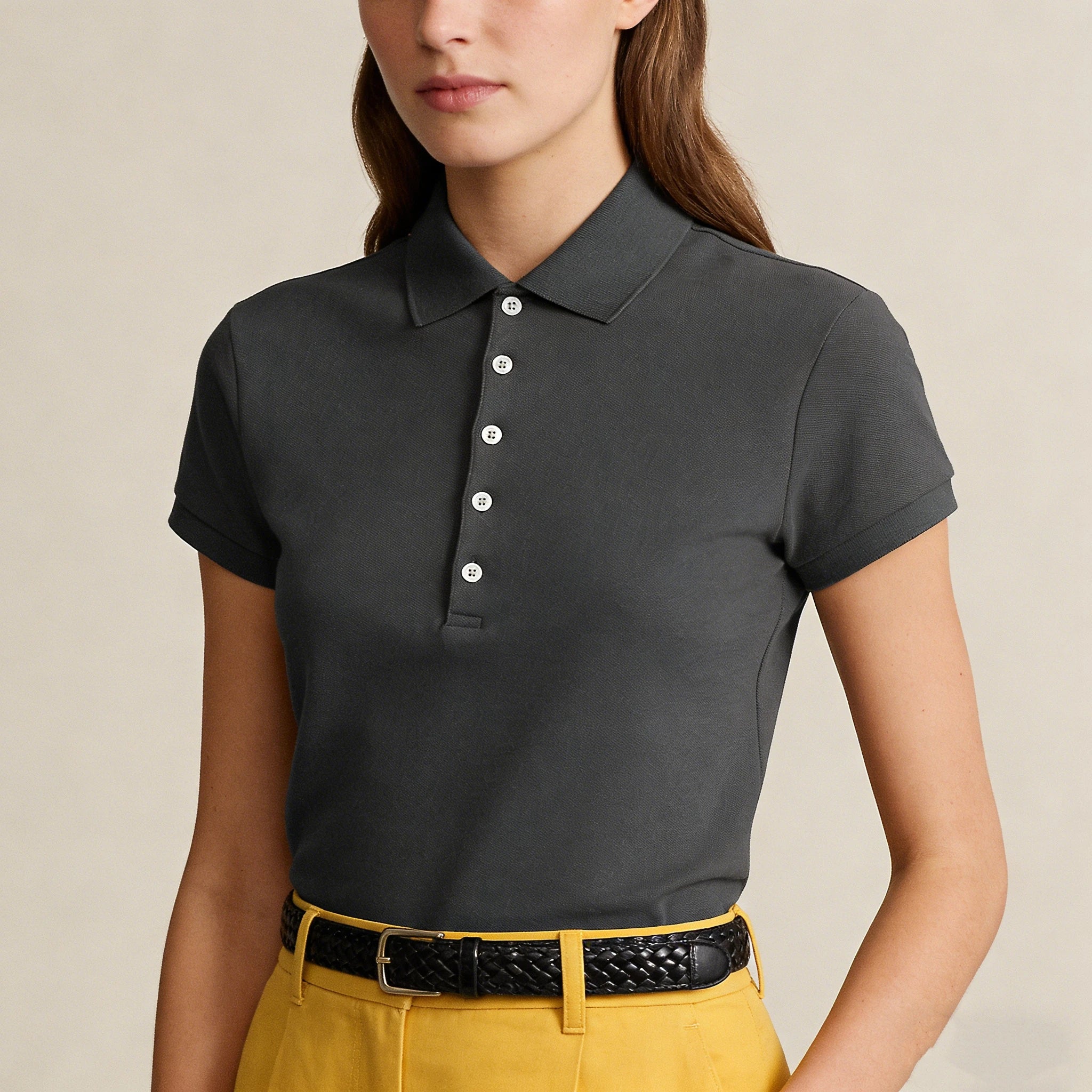 Polo women women's t-shirts and polos old money style Classic Embroidered casual slim fit POLO collar short sleeved shirt