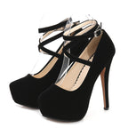 Summer New European American Fashion Cross Ankle Strap High Heels For Women Night Club Party Dress Shoes Comfortable Elegant