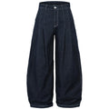 【Mirrordust】Pleated Baggy Jeans Men Loose Wide Leg Jeans Trousers Streetwear Harajuku Hip Hop Jeans Denim Pants
