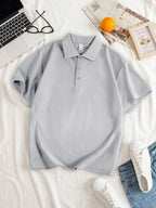 Women Solid Color Polo Shirt Summer Casual Cool Feeling Antibacterial Tops Breathable Short-sleeved Lapel Slim Fit 2025 Clothes