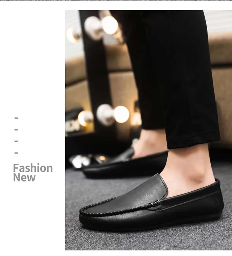 In 2025, the new men's casual soybean shoes are fashionable and versatile, and men's work shoes is black and brown  size 39-46.